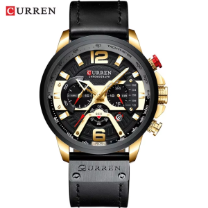 RELOJ CURREN CASUAL  8329-3 NEGRO-DORADO