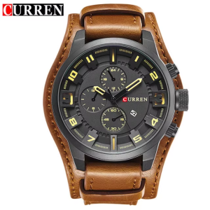RELOJ CURREN CASUAL 8225-2 MARRON-NEGRO CORREA DE CUERO