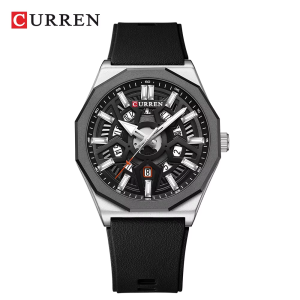 RELOJ CURREN CASUAL 8437-2 NEGRO CORREA DE SILICONA