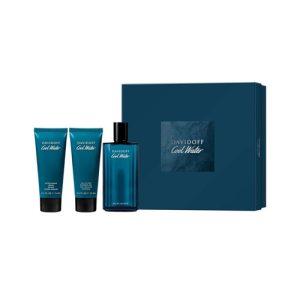 SET DAVIDOFF COOL WATER MEN ( 3 PC )4.2 PZ EDT / 2.5 OZ SG / 2.5