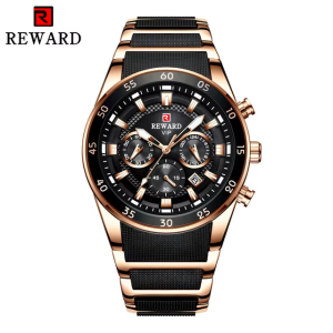 RELOJ REWARD CASUAL RD81011M NEGRO-DORADO