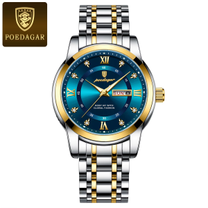 RELOJ CASUAL POEDAGAR P936BT DE CADENA PLATEADO-TURQUESA