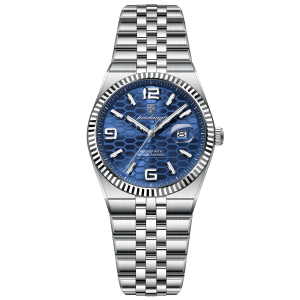 RELOJ CASUAL POEDAGAR P502BPA DE CADENA PLATEADO-AZUL