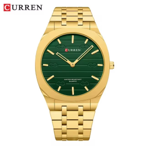 RELOJ CURREN CASUAL 8444-3/G.E.G DE CADENA DORADO/VERDE