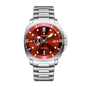 RELOJ CASUAL POEDAGAR P873BR DE CADENA PLATEADO-ROJO