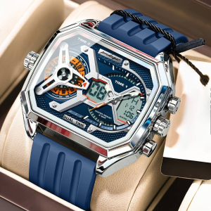 RELOJ CASUAL POEDAGAR E106 SILICONE AZUL