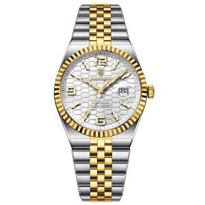 RELOJ CASUAL POEDAGAR P839BDB DE CADENA DORADO-BLANCO