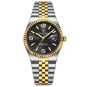 RELOJ CASUAL POEDAGAR P839BDN DE CADENA DORADO-NEGRO