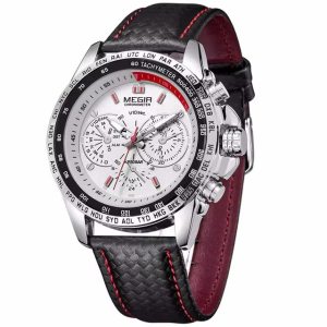 RELOJ CASUAL MEGIR ML1010GBK-7  NEGRO-BLANCO