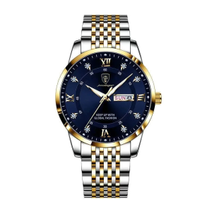 RELOJ CASUAL POEDAGAR P836A DE CADENA PLATEADO-AZUL