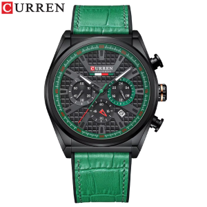 RELOJ CURREN CASUAL 8392-3 VERDE CORREA DE CUERO