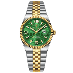 RELOJ CASUAL POEDAGAR P839BDV DE CADENA DORADO-VERDE