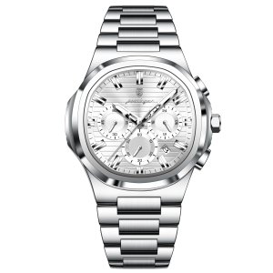 RELOJ POEDAGAR P834BP PLATEADO-BLANCO
