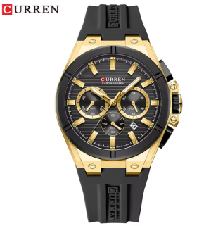 RELOJ CURREN CASUAL 8487-3 NEGRO-DORADO