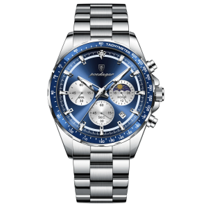 RELOJ CASUAL POEDAGAR P879BPA DE CADENA PLATEADO-AZUL