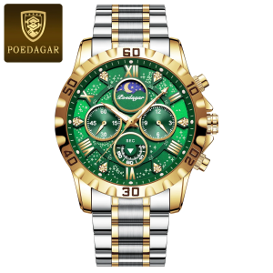 RELOJ CASUAL POEDAGAR P973BV DE CADENA DORADO-VERDE