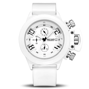 RELOJ CASUAL MEGIR MN2002G-BK-1 BLANCO