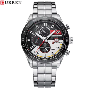 RELOJ CURREN CASUAL 8410-1/S.B.S PLATEADO/ NEGRO