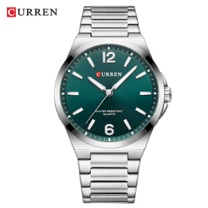 RELOJ CURREN CASUAL 8493-2/S.E.S PLATEADO-VERDE