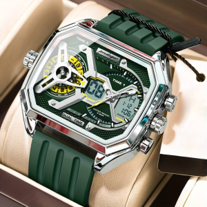 RELOJ CASUAL POEDAGAR E106 SILICONE VERDE