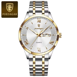 RELOJ CASUAL POEDAGAR P978BB DE CADENA DORADO-BLANCO