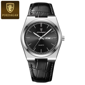RELOJ POEDAGAR P830BN CORREA DE CUERO NEGRO