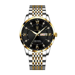 RELOJ CASUAL POEDAGAR P836NN DE CADENA PLATEADO-NEGRO