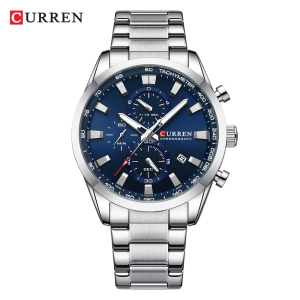 RELOJ CURREN CASUAL 8445-1/S.U.S PLATEADO-AZUL
