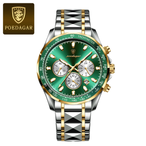 RELOJ CASUAL POEDAGAR P815BDV DE CADENA DORADO-VERDE