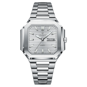 RELOJ CASUAL POEDAGAR P672BB DE CADENA PLATEADO-BLANCO
