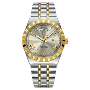 RELOJ CASUAL POEDAGAR P675BDG DE CADENA DORADO-GRIS