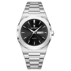 RELOJ POEDAGAR P825BN CORREA PLATEADO-NEGRO